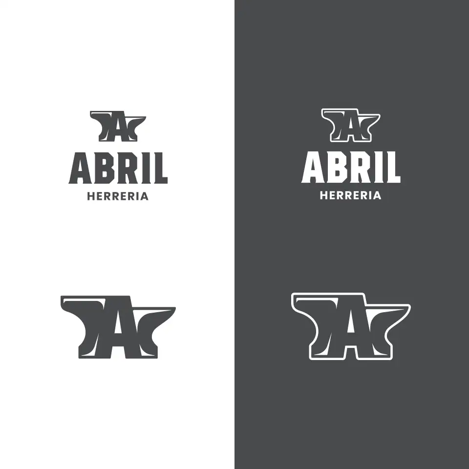 Diseño de Aplicaciones de Logo para Abril Herrería.