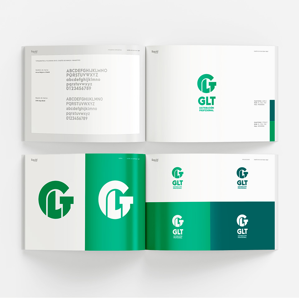 Diseño del Manual de marca para GLT Distribuidora.